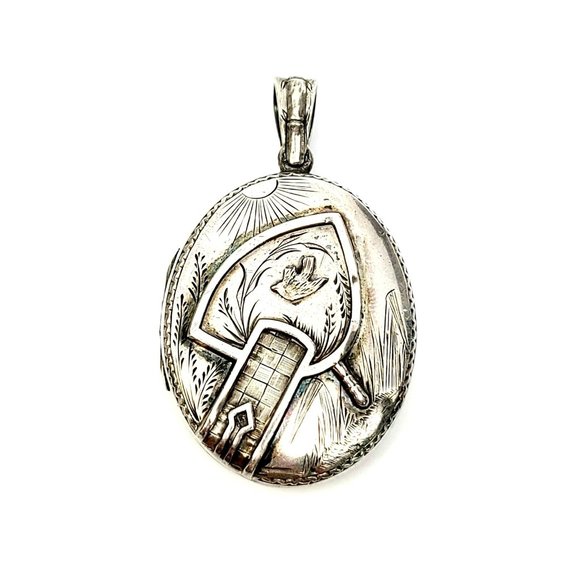 Antique Victorian 800 Silver Aesthetic Bird Locket - Picture 1 of 7